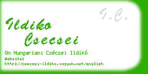 ildiko csecsei business card