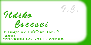 ildiko csecsei business card